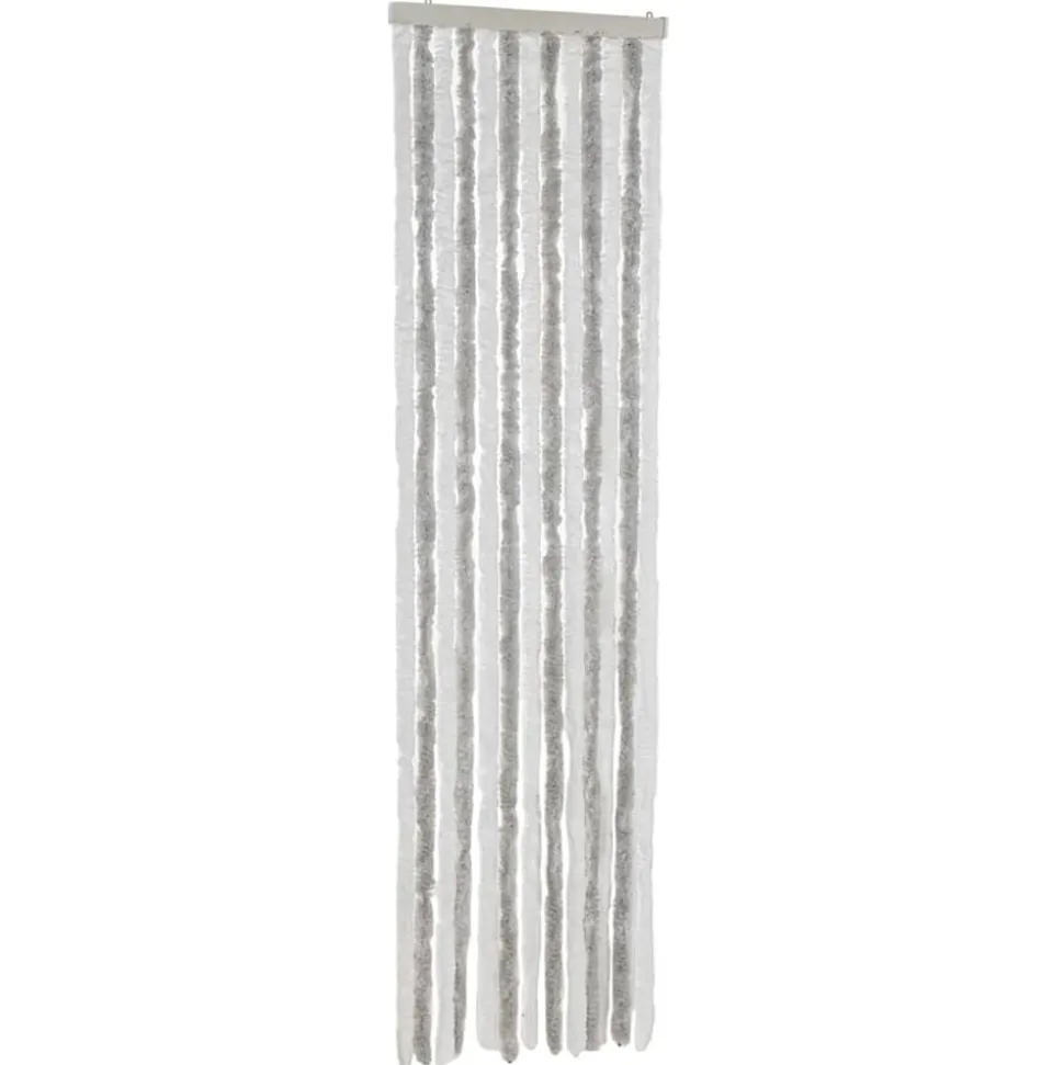 vidaXL Insektsgardin ljusgrå och vit 56x200 cm chenille