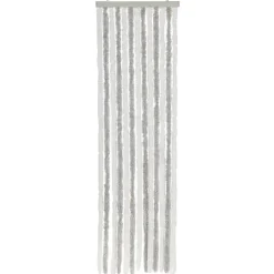 vidaXL Insektsgardin ljusgrå och vit 56x200 cm chenille
