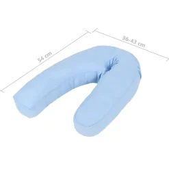 New vidaXL J-formad gravidkudde 54x(36-43) cm Blå
