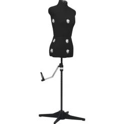 vidaXL Justerbar provdocka dam svart S stl 33-40