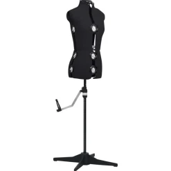 vidaXL Justerbar provdocka dam svart S stl 33-40