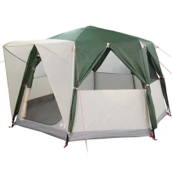 Outlet vidaXL Kabitent för 6 personer med tak 425 x 396 x 222 cm Grön