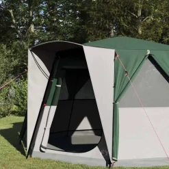 Outlet vidaXL Kabitent för 6 personer med tak 425 x 396 x 222 cm Grön