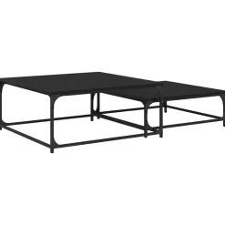 Online vidaXL Kaffeebord 2 pcs Konstruerat trä Svart ek