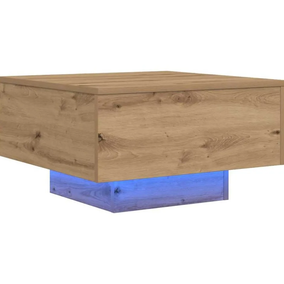 Outlet vidaXL Kaffeebord 55 x 55 x 31 cm Konstruerat trä artisan ek