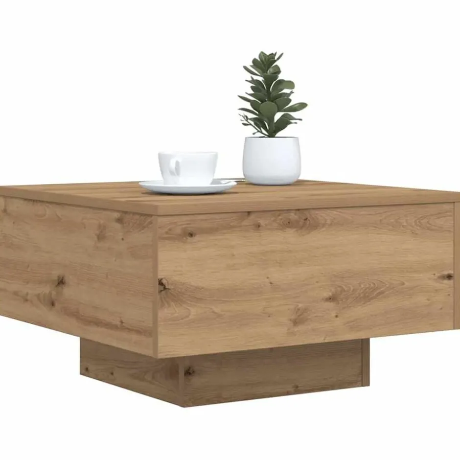Outlet vidaXL Kaffeebord 55 x 55 x 31 cm Konstruerat trä artisan ek
