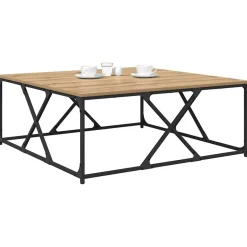 vidaXL Kaffeebord Artisan Ek 100 x 100 x 40 cm Konstruerat trä