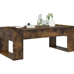 vidaXL Kaffeebord Rökt ek 110 x 50 x 41 cm Konstruerat trä Rökfärgad ek
