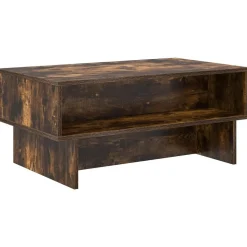 vidaXL Kaffeebord Rökt ek 80 x 46 x 35 cm Konstruerat trä
