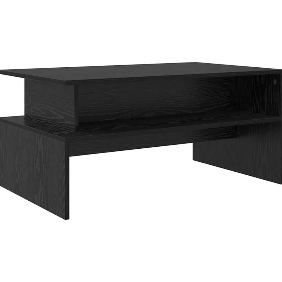 vidaXL Kaffeebord Svart Ek 90 x 55 x 42,5 cm Konstruerat trä