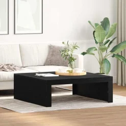 vidaXL Kaffeebord Svart Ek 100 x 100 x 35 cm Konstruerat trä