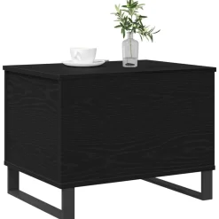 vidaXL Kaffeebord Svart Ek 60 x 44,5 x 45 cm