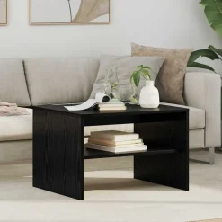 vidaXL Kaffeebord Svart Ek 60 x 50 x 40 cm Konstruerat trä