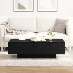 vidaXL Kaffeebord Svart Ek 100 x 49,5 x 31 cm Konstruerat trä