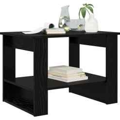 vidaXL Kaffeebord Svart Ek 72 x 50 x 50 cm Konstruerat trä