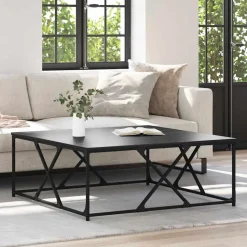 vidaXL Kaffeebord Svart Ek 100 x 100 x 40 cm Konstruerat trä
