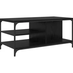 vidaXL Kaffeebord Svart Ek 100 x 50 x 45 cm Konstruerat trä