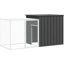vidaXL Kaninbur antracit 200x91x100 cm galvaniserat stål