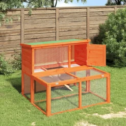 New vidaXL Kaninbur 102x90x84,5 cm massiv furu Brun