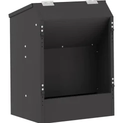 Hot vidaXL Kaninsmatare 64.5 x 25.5 x 45.5 cm Kallvalsat Stål Svart