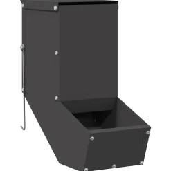 vidaXL Kaninsmatare Svart 12,5 x 26 x 28,5 cm Kallvalsat Stål