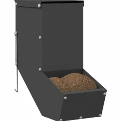 vidaXL Kaninsmatare Svart 12,5 x 26 x 28,5 cm Kallvalsat Stål
