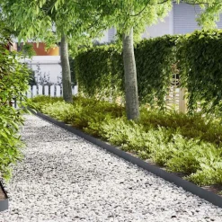 vidaXL Kant för gräsmatta 10 pcs Antracit 100 x 0,05 x 15 cm