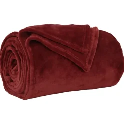 Clearance vidaXL Kastfilt Bordeaux Röd 130 x 150 cm Fleece Vinröd