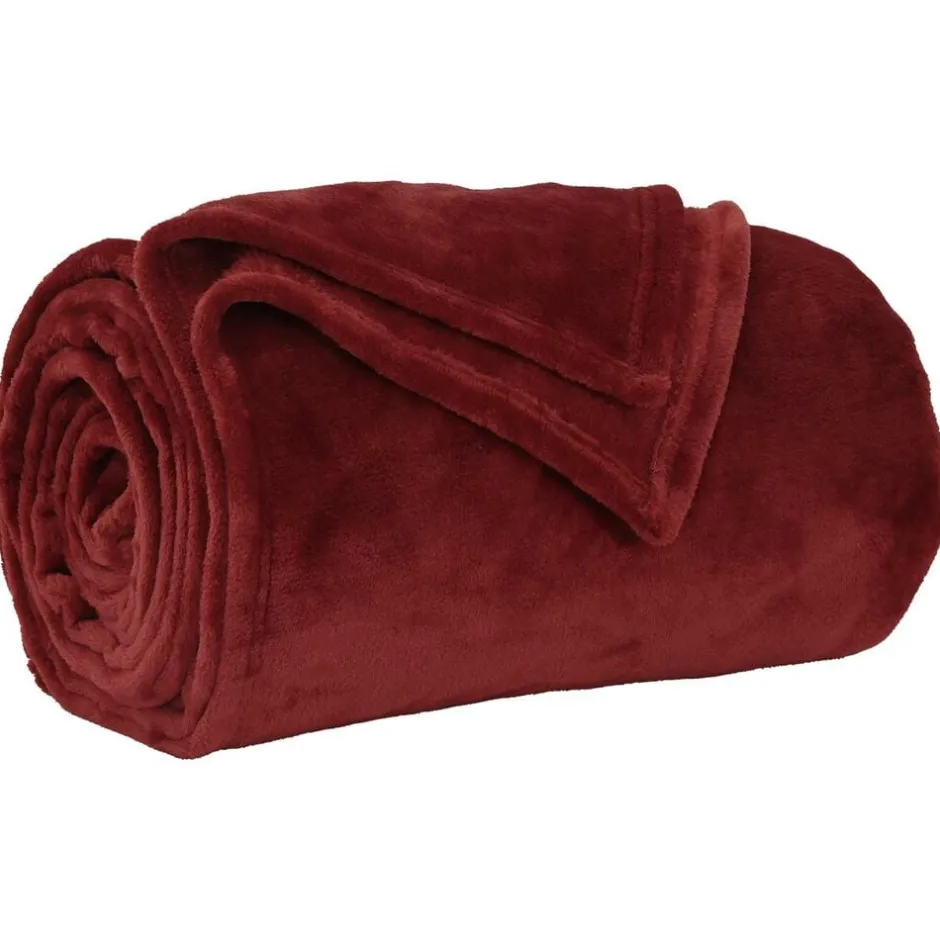 Clearance vidaXL Kastfilt Bordeaux Röd 130 x 150 cm Fleece Vinröd