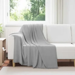 New vidaXL Kastfilt 170 x 130 cm Fleece Grå