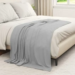 New vidaXL Kastfilt 170 x 130 cm Fleece Grå