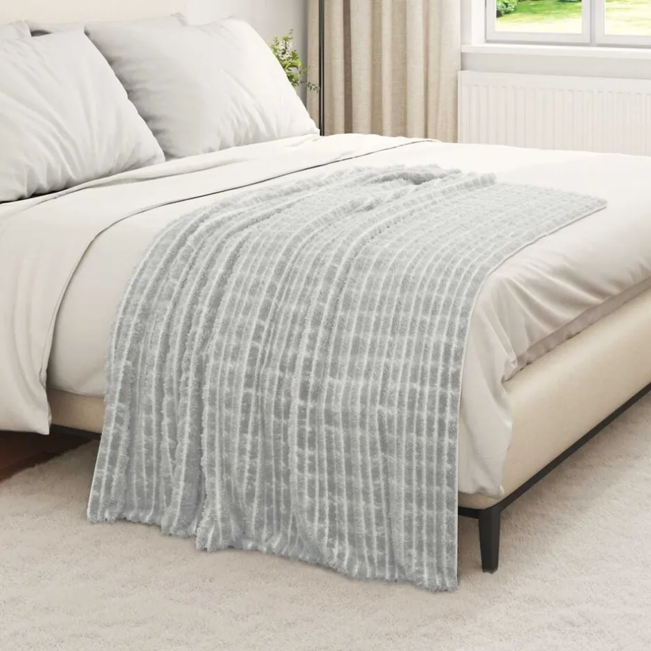 Sale vidaXL Kastfilt 150 x 130 cm Fleece Grå