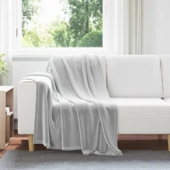 vidaXL Kastfilt Grå 130 x 150 cm Fleece