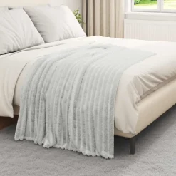 Hot vidaXL Kastfilt 150 x 130 cm Fleece Grå