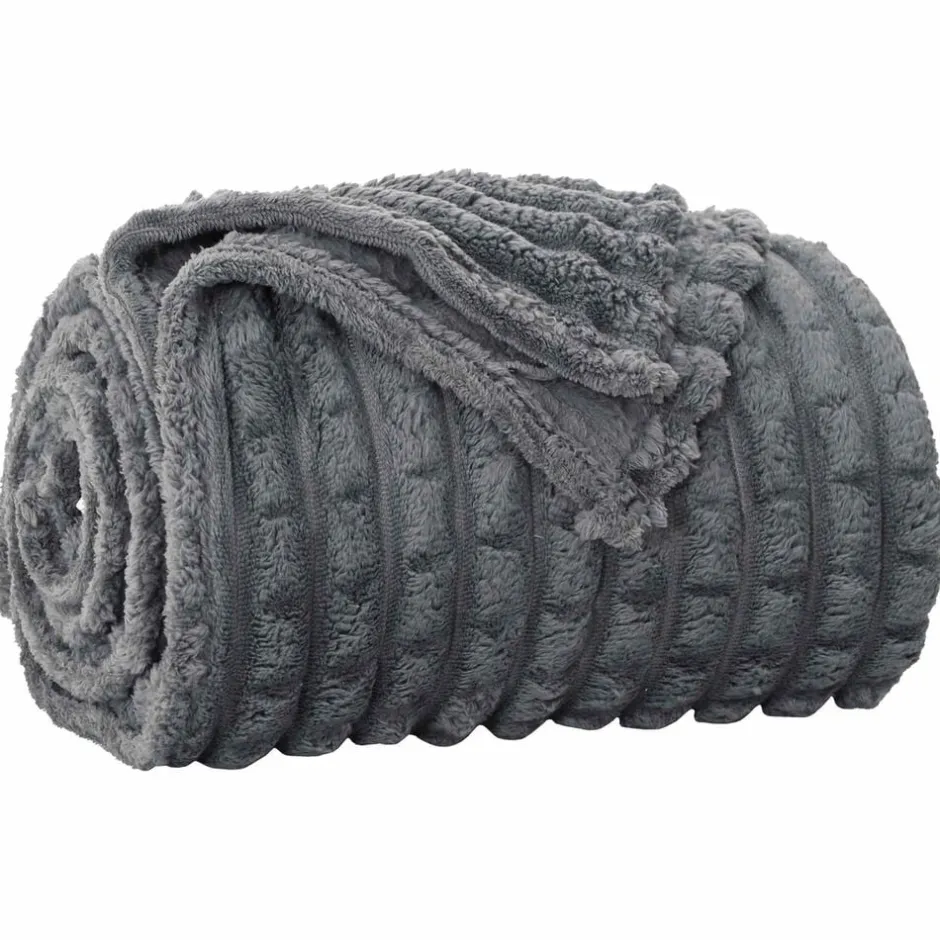 Sale vidaXL Kastfilt 150 x 130 cm Fleece Mörkgrå
