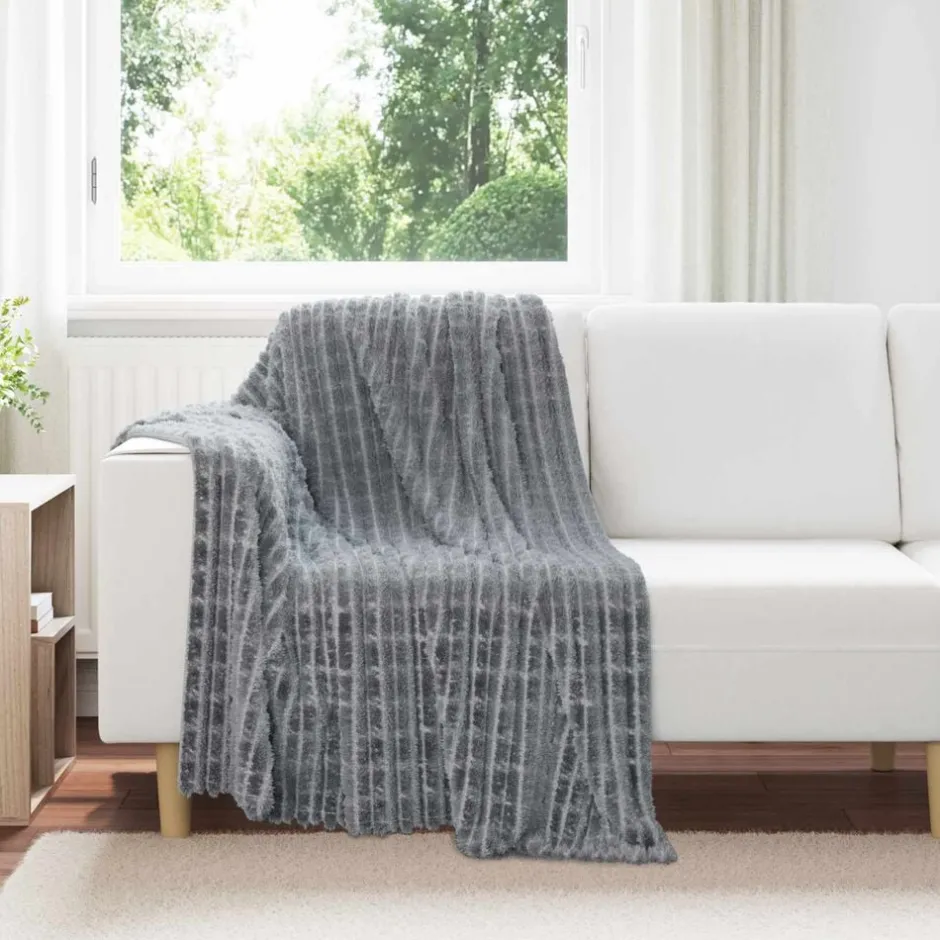 Sale vidaXL Kastfilt 150 x 130 cm Fleece Mörkgrå