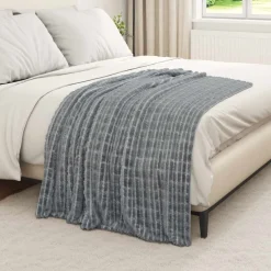 Sale vidaXL Kastfilt 150 x 130 cm Fleece Mörkgrå