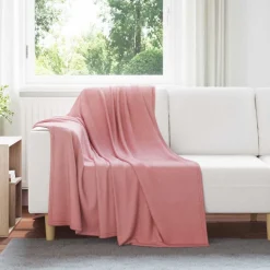 vidaXL Kastfilt Rosa 170 x 130 cm Fleece