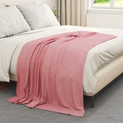 vidaXL Kastfilt Rosa 170 x 130 cm Fleece