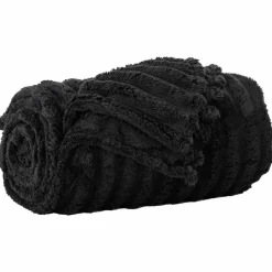 Hot vidaXL Kastfilt 150 x 130 cm Fleece Svart