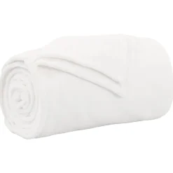 Best vidaXL Kastfilt 130 x 150 cm Fleece Vit