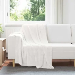Best vidaXL Kastfilt 130 x 150 cm Fleece Vit