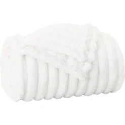 vidaXL Kastfilt 150 x 130 cm Fleece Vit