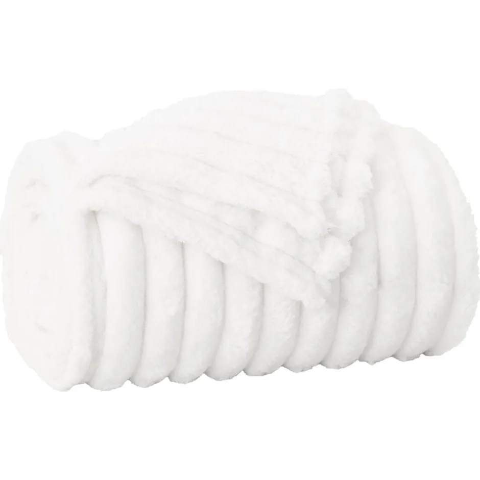 vidaXL Kastfilt 150 x 130 cm Fleece Vit