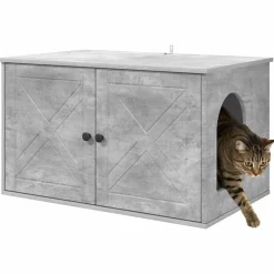 Sale vidaXL Katt hus Betong 85 x 55 x 50 cm Konstruerat trä Betonggrå