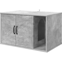 vidaXL Katt hus Betong 85 x 55 x 50 cm Konstruerat trä
