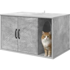 vidaXL Katt hus Betong 85 x 55 x 50 cm Konstruerat trä