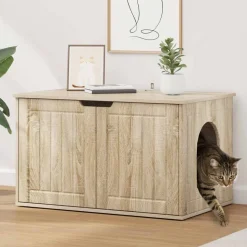 vidaXL Katt hus Sonoma 85 x 55 x 50,5 cm Konstruerat trä