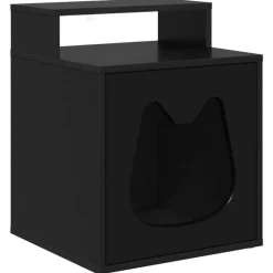 Sale vidaXL Katt hus 42,5 x 40 x 53,5 cm Konstruerat trä Svart