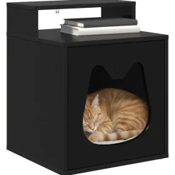 Sale vidaXL Katt hus 42,5 x 40 x 53,5 cm Konstruerat trä Svart